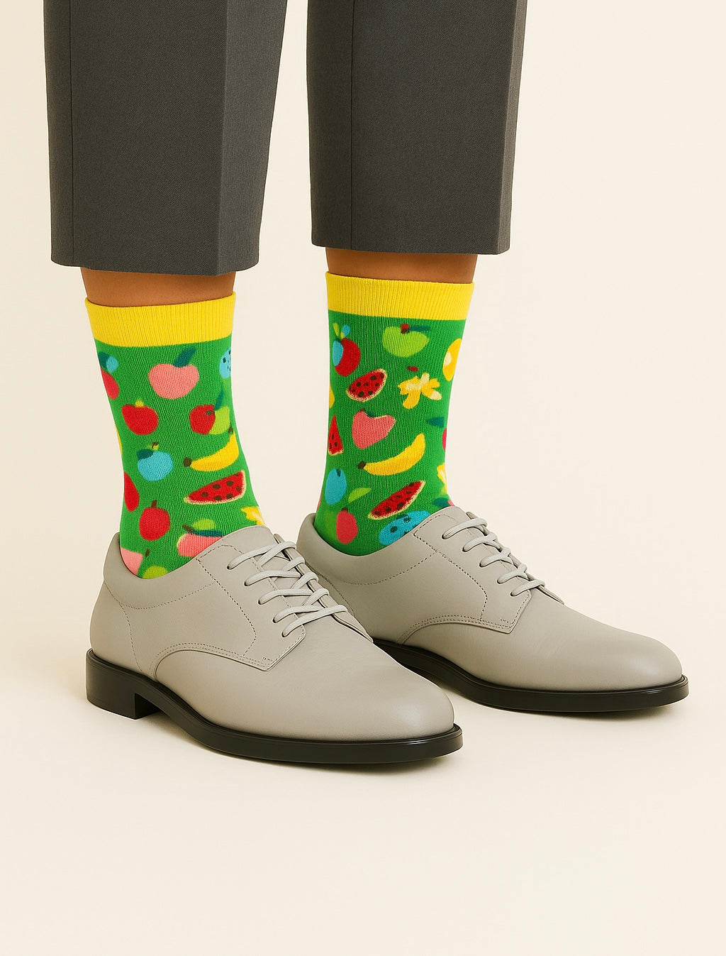 Chaussettes fun Tropical Mix – Motifs Fruits multicolores et verts et originales