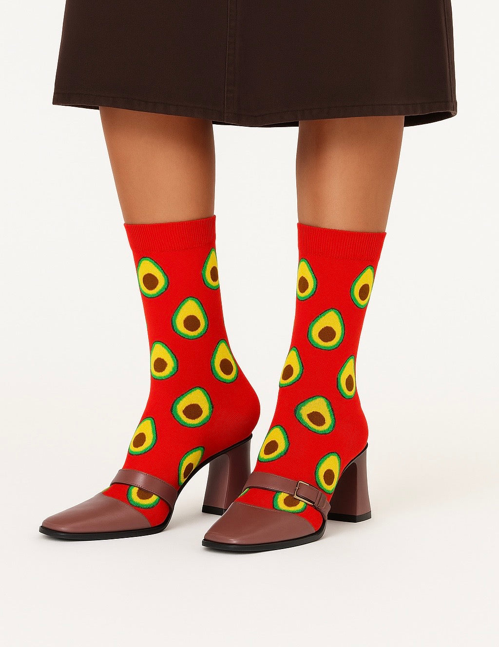 Chaussettes fun Avocado Rush – Avocat rouges