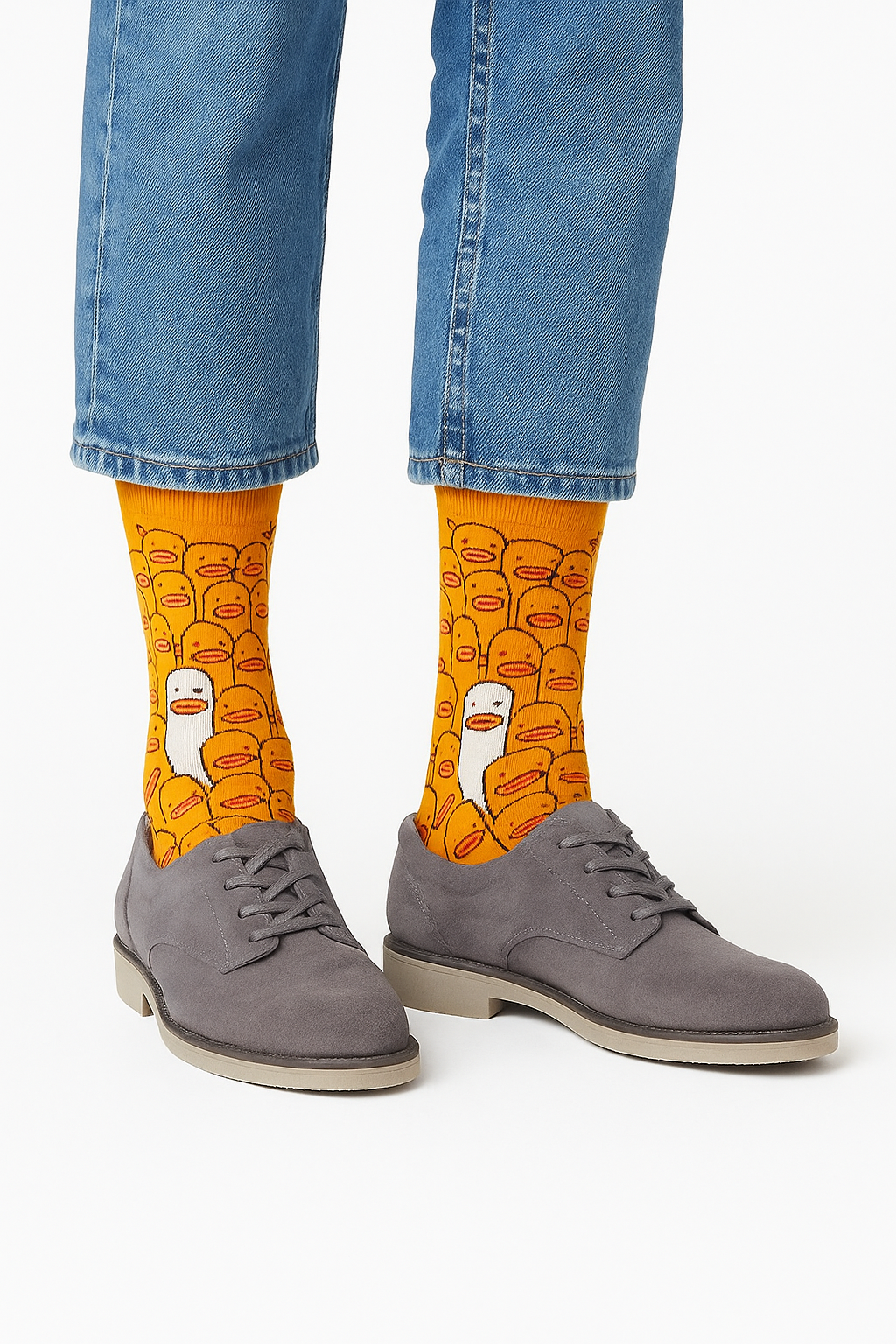 Chaussettes fun Bold Oddity – Visages orange, fun et originales