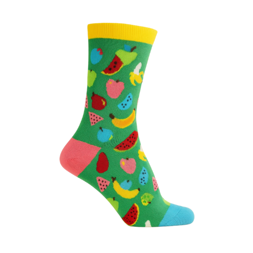Tropical Mix – Chaussettes fruits multicolores vertes