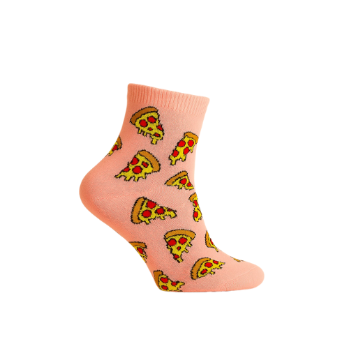 Chaussettes fun Cheesy Dreams – Pizza fromage, roses et originales