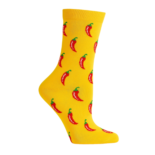 Chaussettes fun Chili Spark – Piments rouges et jaunes