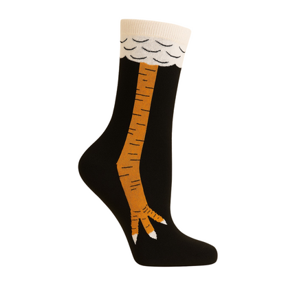 Chaussettes Fun Clucking Chic – Poule noires et originales