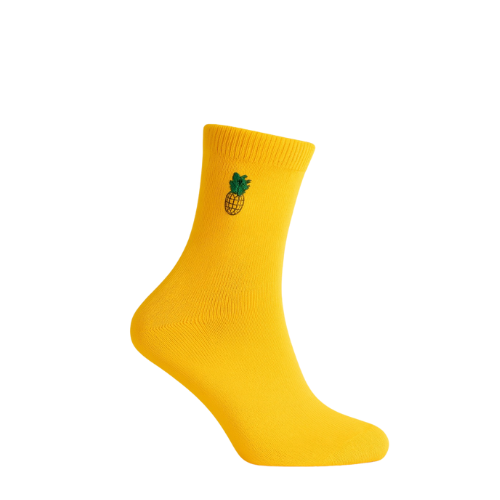 Chaussettes fun Golden Pineapple – Ananas jaunes, tropicales