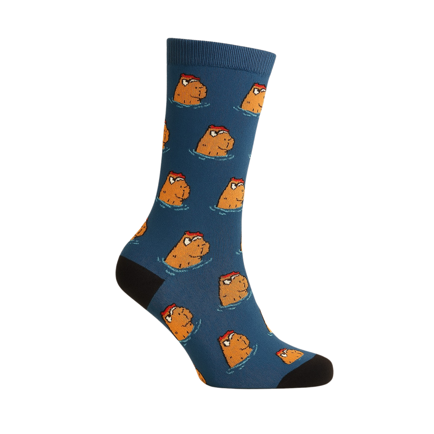 Chaussettes fun Hippo Splash – Hippopotames bleues et originales