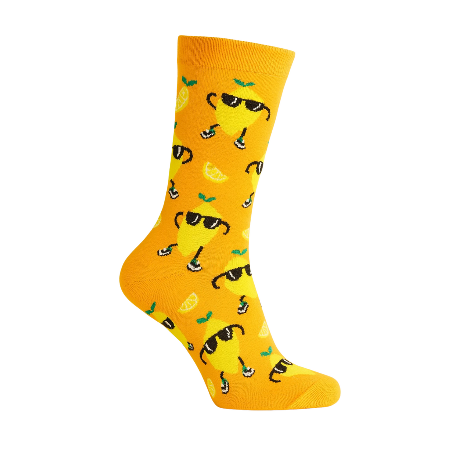 Chaussettes fun Lemon Vibes – Citrons jaunes, fruitées et originales