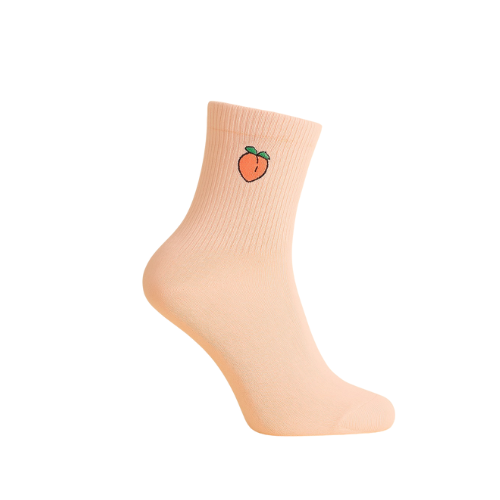 Chaussettes  fun Peachy Elegance – Pêche fruitées, colorées et originales
