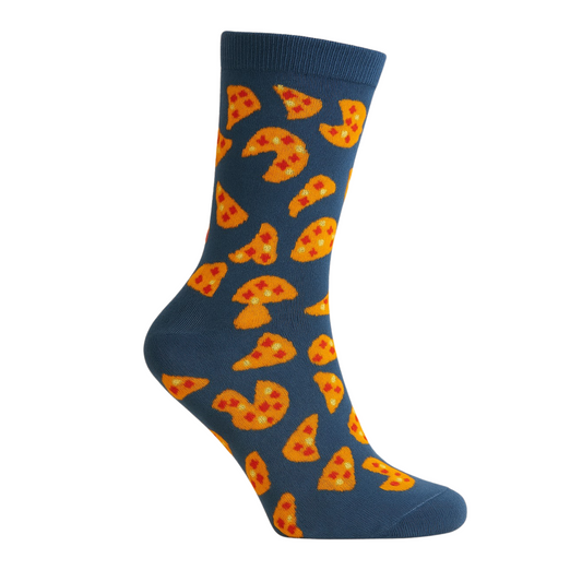 Chaussettes fun Pizza Party – Pizza bleues et originales